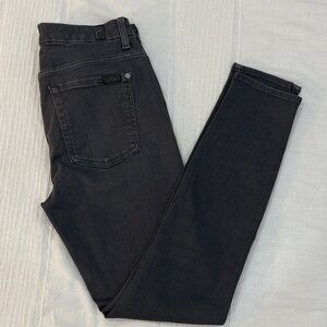 7 For All Mankind Women's Skinny Jeans - Dark Gray